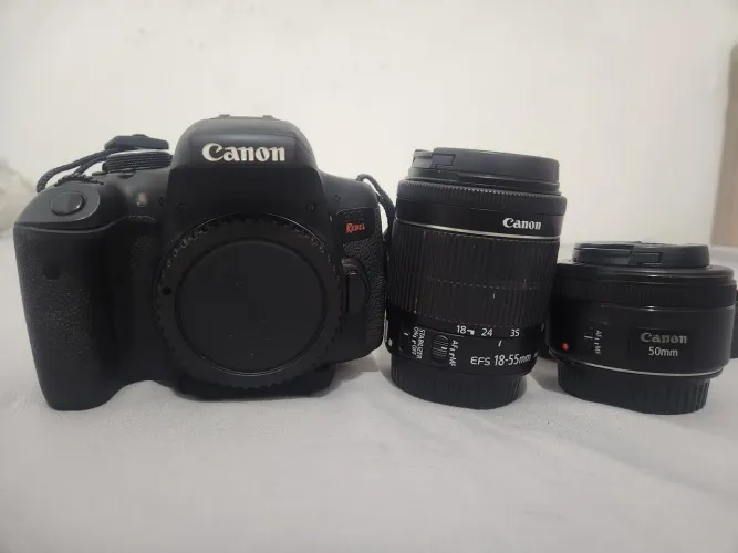 Canon T6i + 50mm f/1.8 + 18-55mm - Excelente Estado