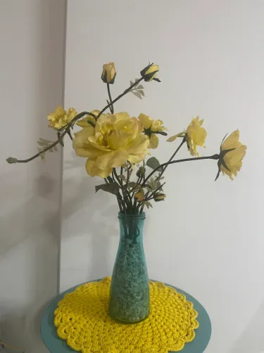 Vaso rosas amarelas 