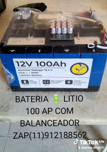 BATERIA ? LITIO 100 AP COM BALANCEADOR