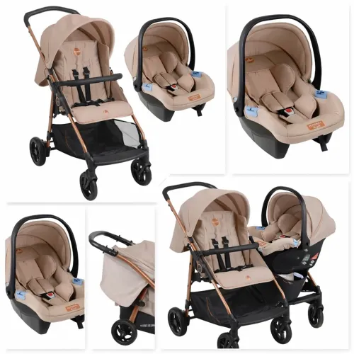 Kit Carrinho de Bebê + bebê conforto Burigoto