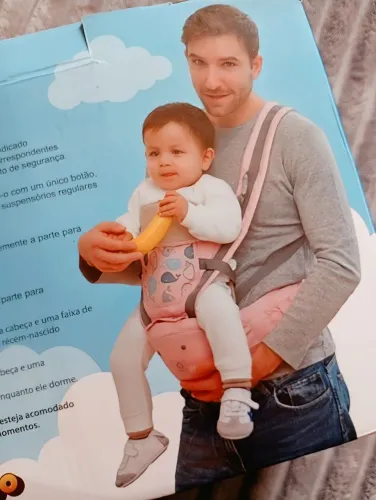 Mochila Canguru Maternidade Bolsa Suporte Criança Costas Baby passeio  My Kangaroo