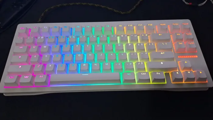Teclado Wooting 80HE Zinco Branco + Travel Case Completo
