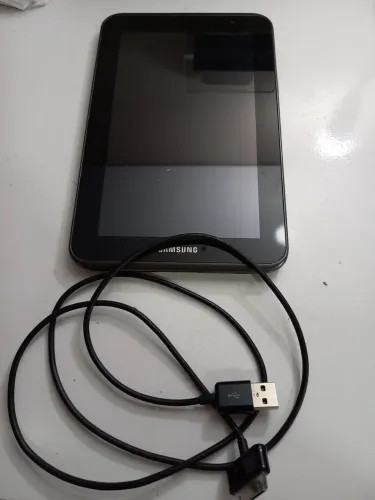 Tablet Samsung 7 Pol Funcionando Com Play Store e Cabo