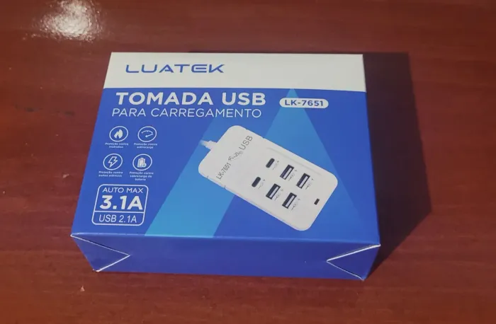 TOMADA USB PARA CARREGAMENTO LUATEK
