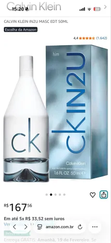 CALVIN KLEIN IN2U MASC EDT 50ML
