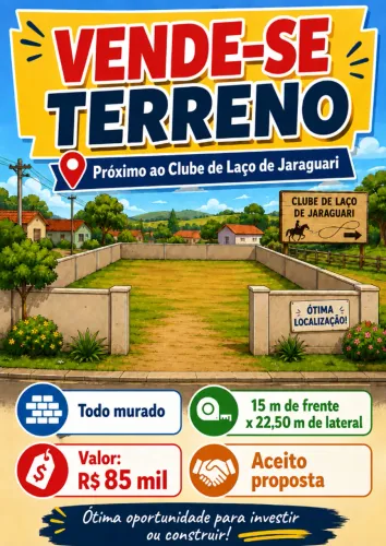 Vendo terreno em Jaraguari MS
