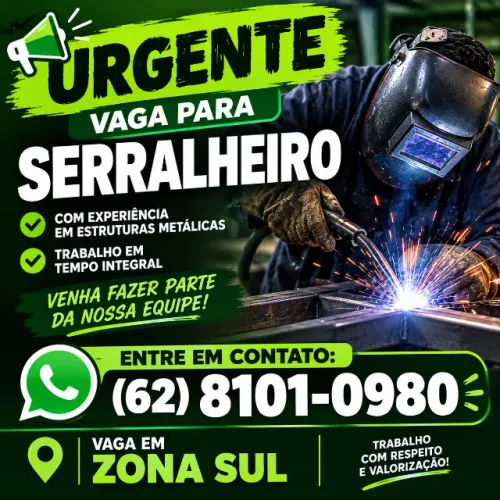SERRALHEIRO URGENTE PARA DIARIA