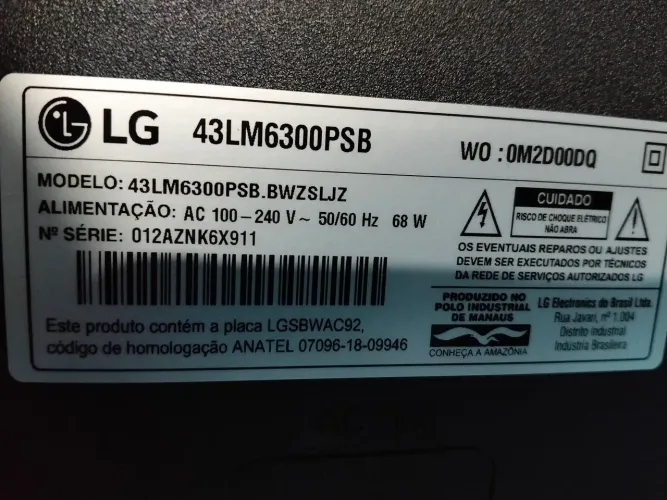 Vendo tv LG 43 polegadas.