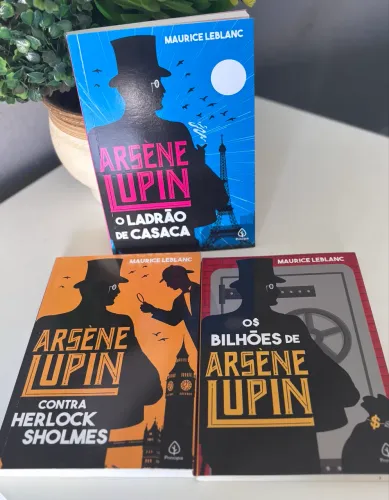 3 Livros de Aventuras de Arsène Lupin ( novos)