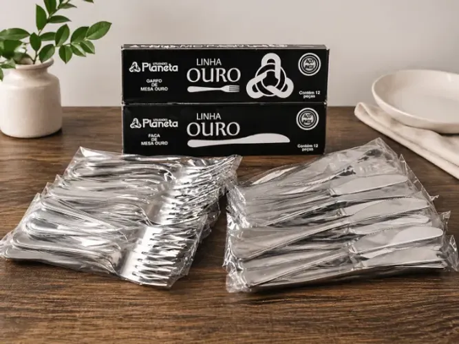 [DESCONTÃO] Jogo Garfos e Facas Inox 184pçs Bar, Restaurante Original Line - 3x R$308