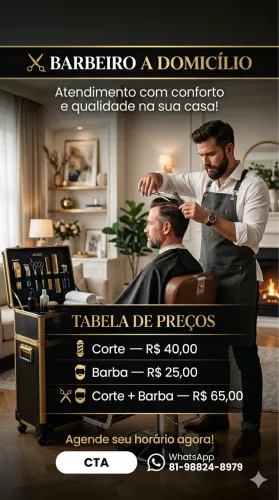 Barbeiro a domicílio 
