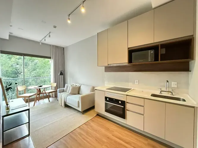 Apartamento (MOBILIADO) locação com 35m2 com 1 dormitório em Higienópolis - São Paulo - SP