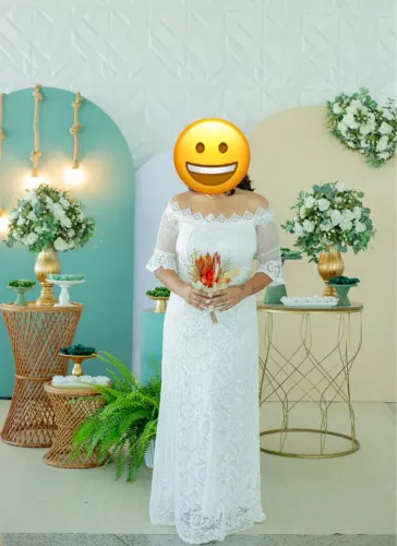 Vestido de noiva/casamento civil - com bermuda modeladora!