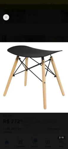 Bancos Eames Cor Preta