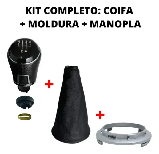 Manopla Coifa Marcha Gol Saveiro Voyage G5 G6 G7