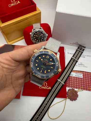 Relógio Seamaster Automático + Pulseira NATO e Caixa Completa