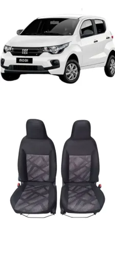 Jogo Banco Fiat Mobi Like 2019 A 2024 Original Preto