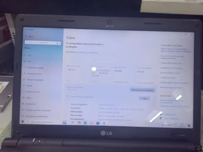 Notebook lg i3 8gb 500gb bateria ok