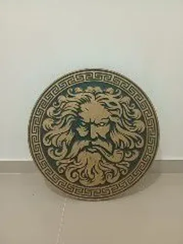 Quadro Decorativo Zeus em MDF 50x50 cm Alto Relevo