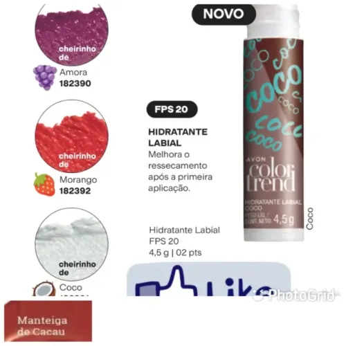 Hidratante Labial FPS 15 Avon novo por R$ 9,00 cada