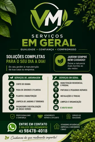 Jardinagem e serviços em geral 