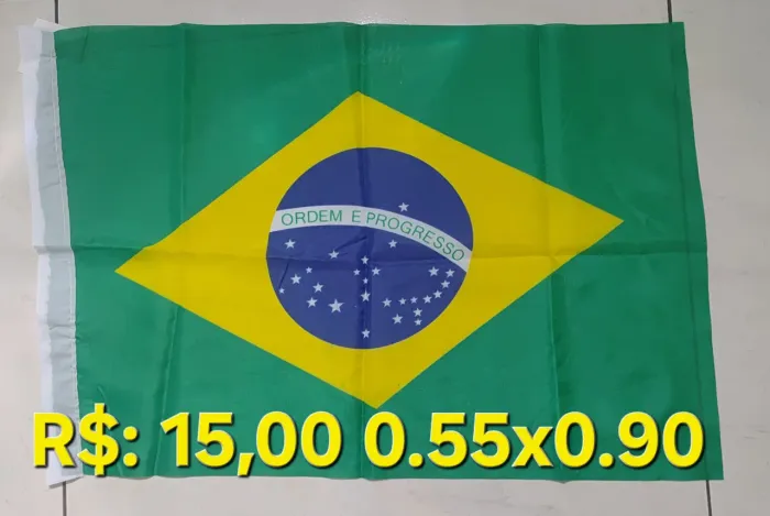 Bandeira brasil copa 2026 tamanho 0.90 x 0.55