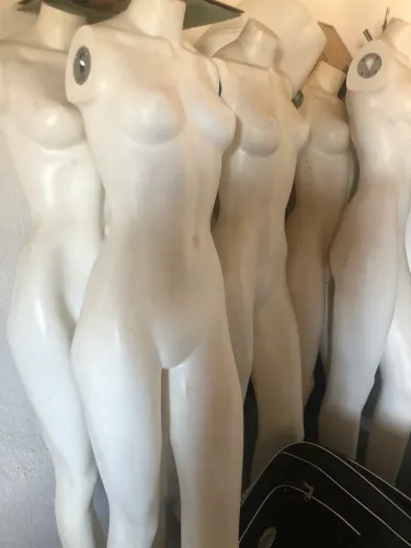 Manequim maneco Manequinho Branco Corpo inteiro todo com cabeça e braços 