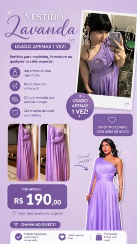 VENDO VESTIDO DE MADRINHA LILÁS