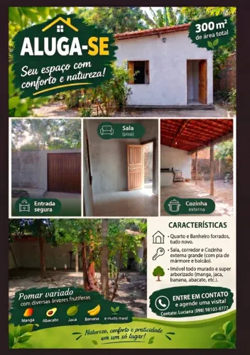 Aluga-se Casa/ Sítio