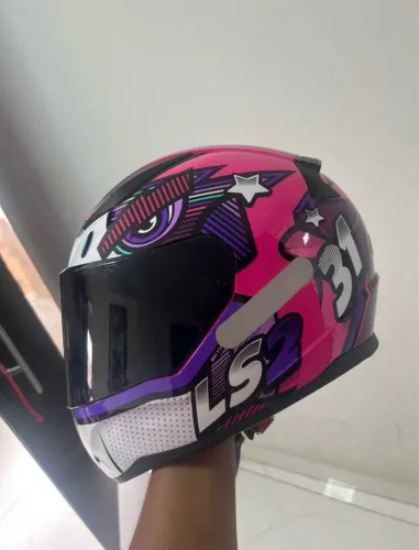 Ls2 Ff353 Khan Rosa Roxo Branco