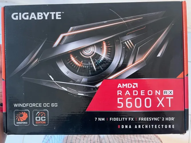 Placa de Vídeo RX 5600 XT Gigabyte Windforce OC 6GB - Caixa Original