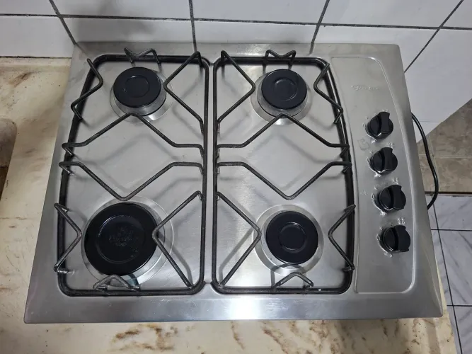 Cooktop 4 bocas Inox Fischer a Gás GN