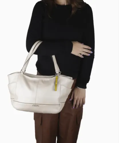 Bolsa Coach couro Off White