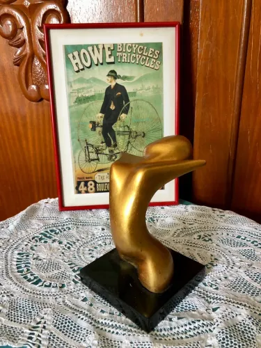 ESCULTURA PIERO BANFI BRONZE MAÇICO ITALIANA VINTAGE 