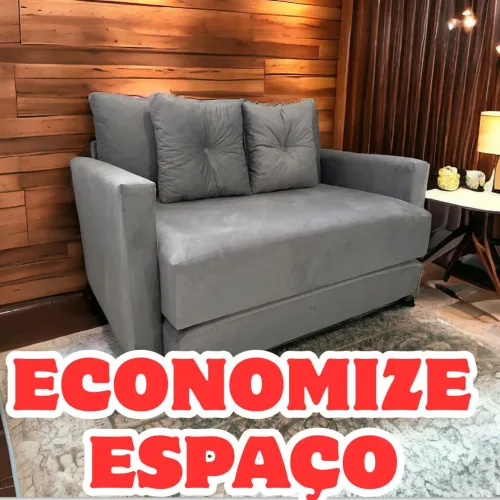 SOFÁ 2 LUGARES, abre CAMA CASAL! R$ 849,99