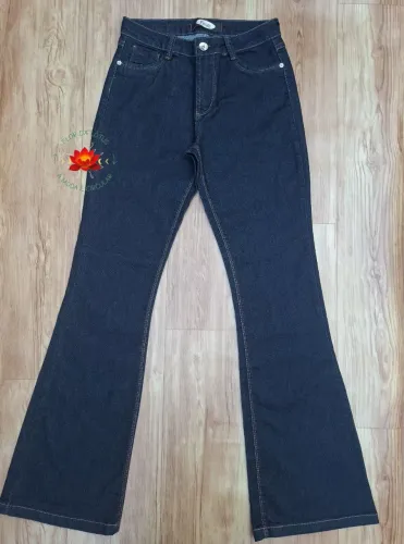 Calça Jeans Escuro Flare Pisom - Tam.42 NOVA