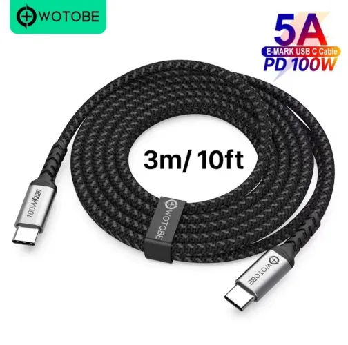 Cabo 100W Tipo C pra Tipo C