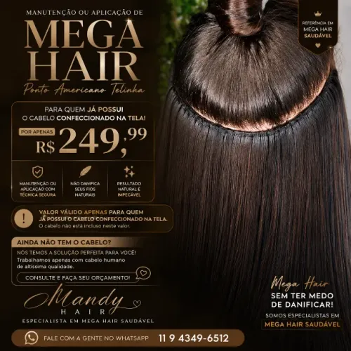 Mega hair ponto Americano