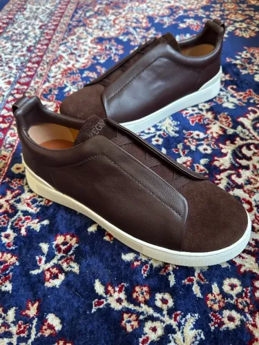 TENIS ZEGNA MARROM - TAM. 43