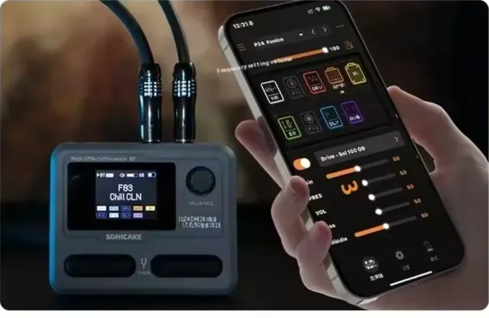 Sonicake Pocket Master Pedal compacto interface de áudio para Guitarra Baixo Violão