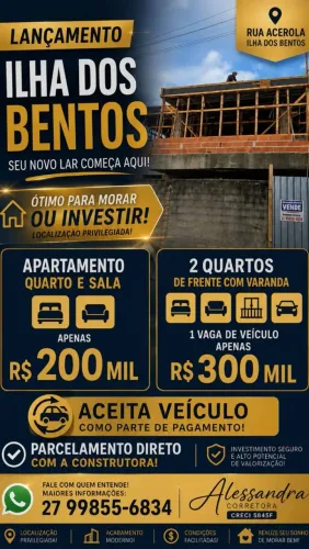 Ilha dos bentos Aptos disponivel a venda a partir de 220 mil reais.