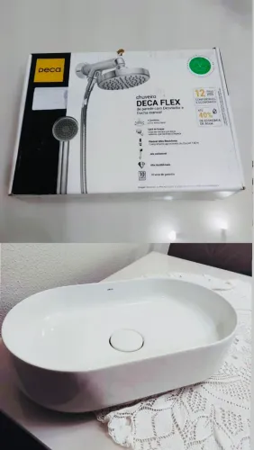 Kit deca cuba + chuveiro com desviador 