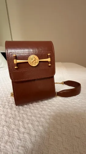 Mini Bag Porta-celular Marrom Arezzo Couro