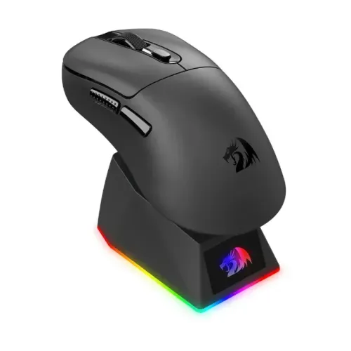 Mouse Gamer Sem Fio Redragon Ebony Standard, RGB, 24000 DPI, Com Carregador-Loja Fs