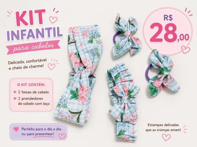 Kit Infantil (2 faixas + 2 laços)