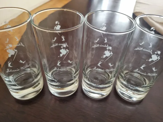 RARIDADE! 4 COPOS ORIGINAIS JOHNNIE WALKER