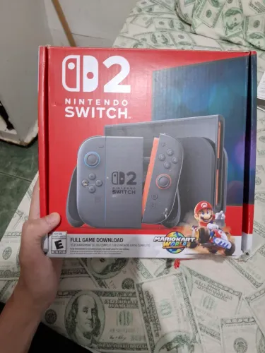 Nintendo switch 2 com mario kart world em perfeito estado. 
