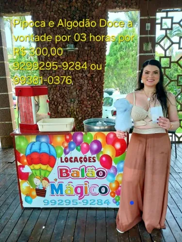 Algodão doce e Pipoca à vontade