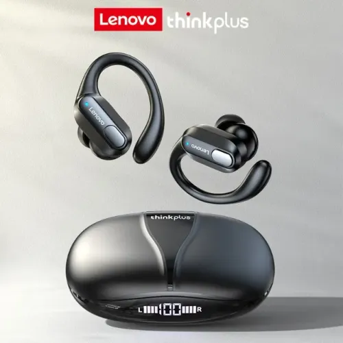 Fone De Ouvido Sem Fio Lenovo EA305 Bluetooth 5.4 Modo Duplo IPX5 Touch Microfone Esportes