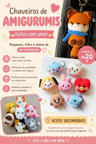 Chaveiro amigurumi